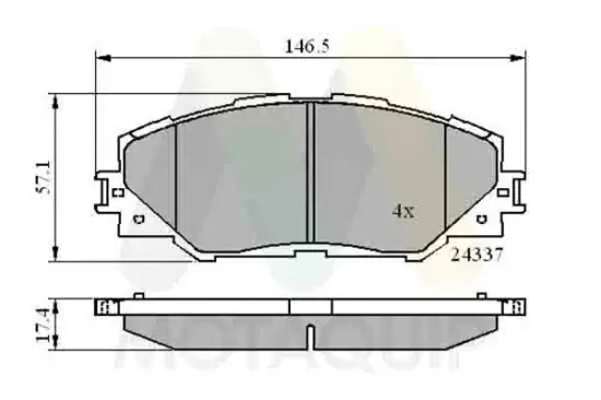 Bremsbelagsatz, Scheibenbremse Vorderachse MOTAQUIP LVXL1306 Bild Bremsbelagsatz, Scheibenbremse Vorderachse MOTAQUIP LVXL1306