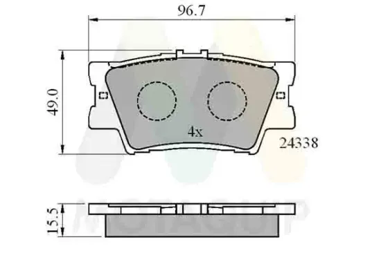 Bremsbelagsatz, Scheibenbremse Hinterachse MOTAQUIP LVXL1307 Bild Bremsbelagsatz, Scheibenbremse Hinterachse MOTAQUIP LVXL1307
