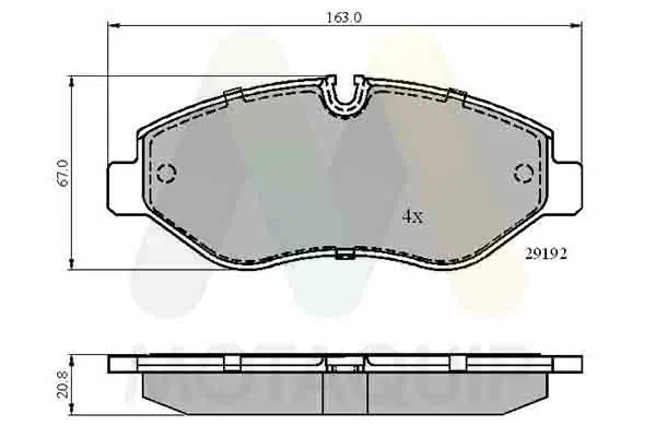 Bremsbelagsatz, Scheibenbremse Vorderachse MOTAQUIP LVXL1313