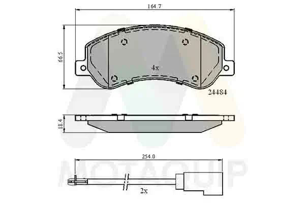 Bremsbelagsatz, Scheibenbremse Vorderachse MOTAQUIP LVXL1318