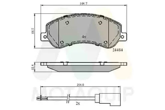 Bremsbelagsatz, Scheibenbremse Vorderachse MOTAQUIP LVXL1318 Bild Bremsbelagsatz, Scheibenbremse Vorderachse MOTAQUIP LVXL1318