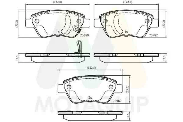 Bremsbelagsatz, Scheibenbremse MOTAQUIP LVXL1320