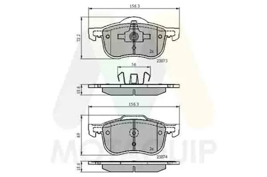 Bremsbelagsatz, Scheibenbremse Vorderachse MOTAQUIP LVXL1326 Bild Bremsbelagsatz, Scheibenbremse Vorderachse MOTAQUIP LVXL1326