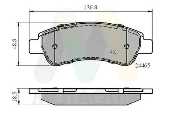 Bremsbelagsatz, Scheibenbremse Hinterachse MOTAQUIP LVXL1341 Bild Bremsbelagsatz, Scheibenbremse Hinterachse MOTAQUIP LVXL1341