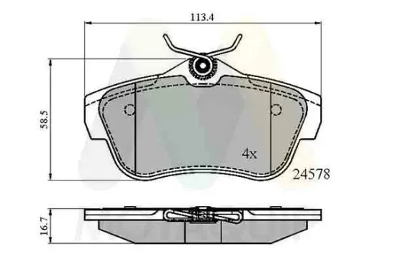 Bremsbelagsatz, Scheibenbremse Hinterachse MOTAQUIP LVXL1344 Bild Bremsbelagsatz, Scheibenbremse Hinterachse MOTAQUIP LVXL1344