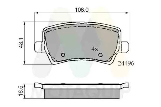 Bremsbelagsatz, Scheibenbremse MOTAQUIP LVXL1356 Bild Bremsbelagsatz, Scheibenbremse MOTAQUIP LVXL1356