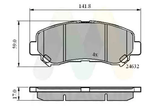Bremsbelagsatz, Scheibenbremse Vorderachse MOTAQUIP LVXL1360 Bild Bremsbelagsatz, Scheibenbremse Vorderachse MOTAQUIP LVXL1360