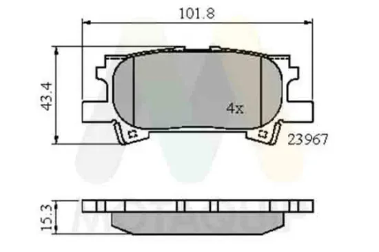 Bremsbelagsatz, Scheibenbremse Hinterachse MOTAQUIP LVXL1367 Bild Bremsbelagsatz, Scheibenbremse Hinterachse MOTAQUIP LVXL1367