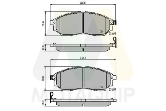 Bremsbelagsatz, Scheibenbremse Vorderachse MOTAQUIP LVXL1371 Bild Bremsbelagsatz, Scheibenbremse Vorderachse MOTAQUIP LVXL1371