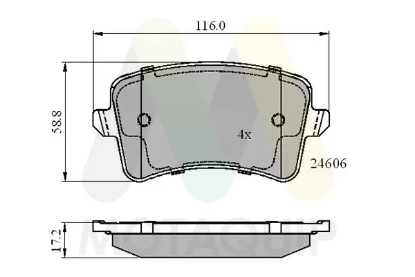 Bremsbelagsatz, Scheibenbremse MOTAQUIP LVXL1387