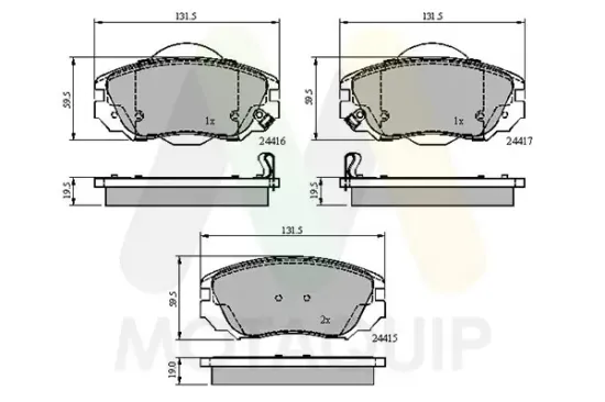 Bremsbelagsatz, Scheibenbremse Vorderachse MOTAQUIP LVXL1393 Bild Bremsbelagsatz, Scheibenbremse Vorderachse MOTAQUIP LVXL1393