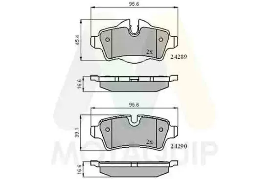 Bremsbelagsatz, Scheibenbremse Hinterachse MOTAQUIP LVXL1403 Bild Bremsbelagsatz, Scheibenbremse Hinterachse MOTAQUIP LVXL1403