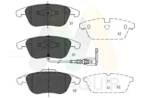 Bremsbelagsatz, Scheibenbremse Vorderachse MOTAQUIP LVXL1405
