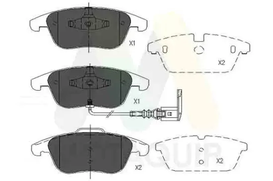 Bremsbelagsatz, Scheibenbremse Vorderachse MOTAQUIP LVXL1405 Bild Bremsbelagsatz, Scheibenbremse Vorderachse MOTAQUIP LVXL1405