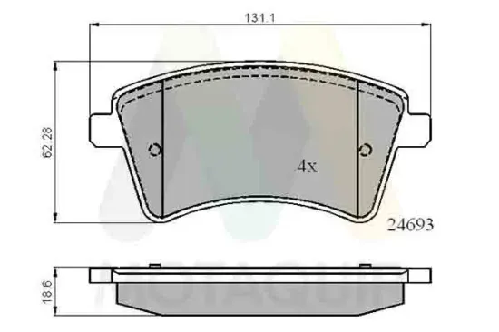 Bremsbelagsatz, Scheibenbremse Vorderachse MOTAQUIP LVXL1415 Bild Bremsbelagsatz, Scheibenbremse Vorderachse MOTAQUIP LVXL1415