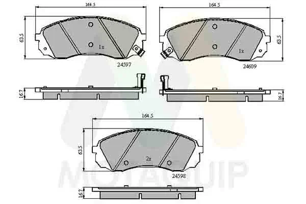 Bremsbelagsatz, Scheibenbremse Vorderachse MOTAQUIP LVXL1420