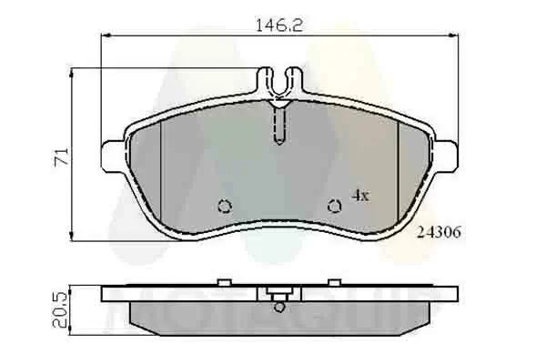 Bremsbelagsatz, Scheibenbremse Vorderachse MOTAQUIP LVXL1423