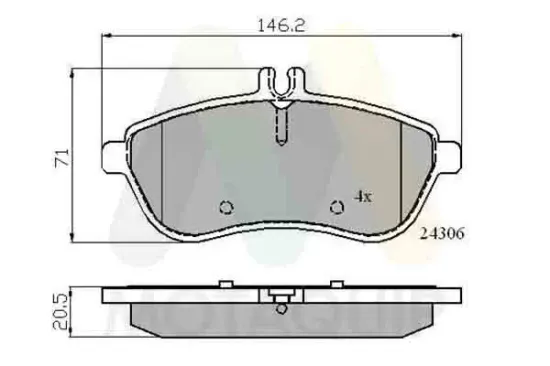 Bremsbelagsatz, Scheibenbremse Vorderachse MOTAQUIP LVXL1423 Bild Bremsbelagsatz, Scheibenbremse Vorderachse MOTAQUIP LVXL1423