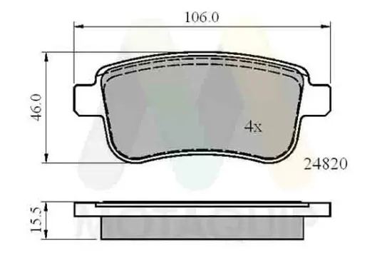 Bremsbelagsatz, Scheibenbremse Hinterachse MOTAQUIP LVXL1428 Bild Bremsbelagsatz, Scheibenbremse Hinterachse MOTAQUIP LVXL1428