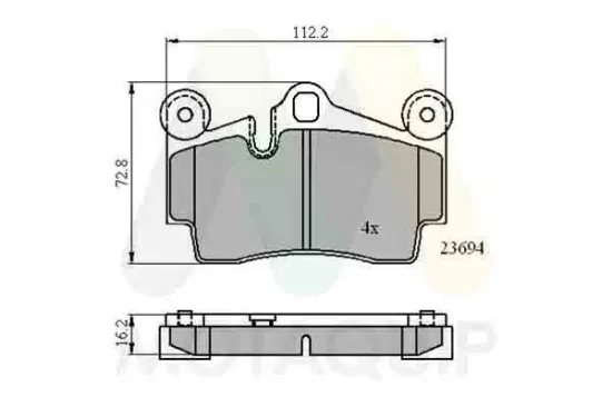 Bremsbelagsatz, Scheibenbremse Hinterachse MOTAQUIP LVXL1433 Bild Bremsbelagsatz, Scheibenbremse Hinterachse MOTAQUIP LVXL1433