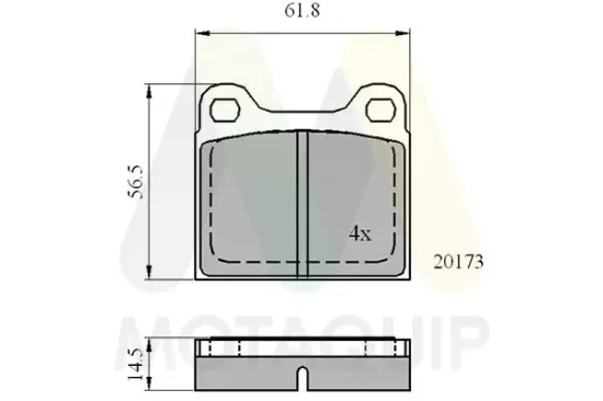 Bremsbelagsatz, Scheibenbremse MOTAQUIP LVXL151 Bild Bremsbelagsatz, Scheibenbremse MOTAQUIP LVXL151