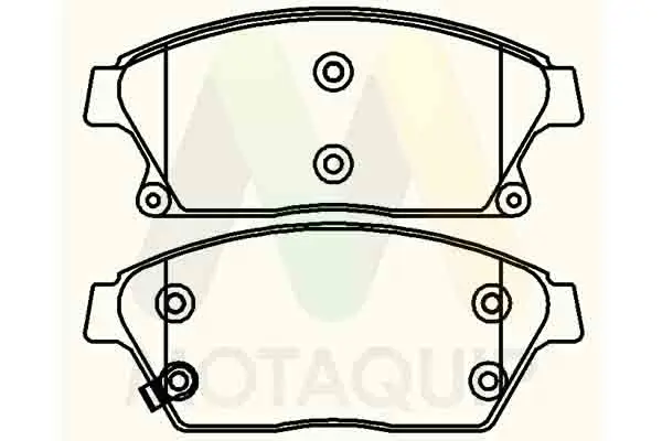 Bremsbelagsatz, Scheibenbremse Vorderachse MOTAQUIP LVXL1625