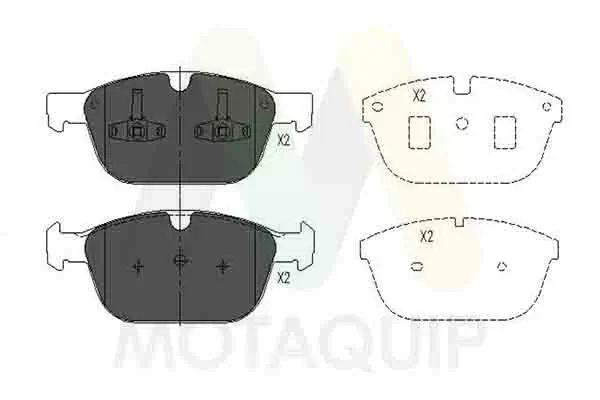 Bremsbelagsatz, Scheibenbremse Vorderachse MOTAQUIP LVXL1632