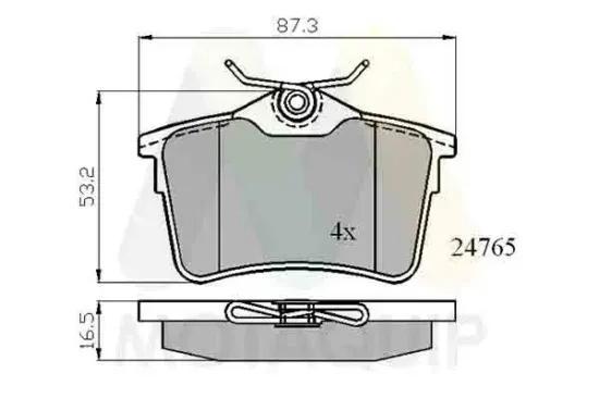 Bremsbelagsatz, Scheibenbremse Hinterachse MOTAQUIP LVXL1639 Bild Bremsbelagsatz, Scheibenbremse Hinterachse MOTAQUIP LVXL1639