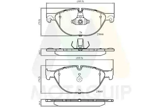 Bremsbelagsatz, Scheibenbremse Vorderachse MOTAQUIP LVXL1666 Bild Bremsbelagsatz, Scheibenbremse Vorderachse MOTAQUIP LVXL1666