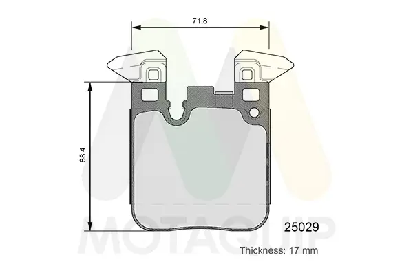 Bremsbelagsatz, Scheibenbremse Hinterachse MOTAQUIP LVXL1732