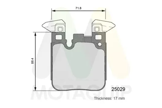 Bremsbelagsatz, Scheibenbremse Hinterachse MOTAQUIP LVXL1732 Bild Bremsbelagsatz, Scheibenbremse Hinterachse MOTAQUIP LVXL1732