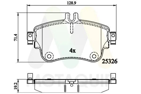 Bremsbelagsatz, Scheibenbremse MOTAQUIP LVXL1746