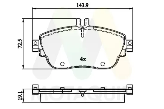 Bremsbelagsatz, Scheibenbremse Vorderachse MOTAQUIP LVXL1747 Bild Bremsbelagsatz, Scheibenbremse Vorderachse MOTAQUIP LVXL1747