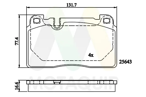Bremsbelagsatz, Scheibenbremse MOTAQUIP LVXL1764