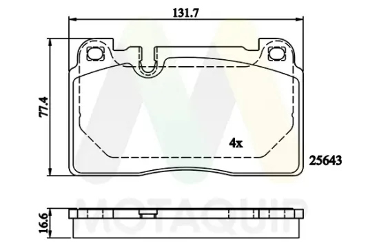 Bremsbelagsatz, Scheibenbremse MOTAQUIP LVXL1764 Bild Bremsbelagsatz, Scheibenbremse MOTAQUIP LVXL1764