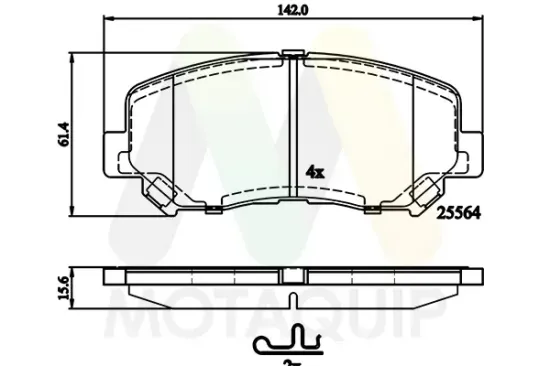 Bremsbelagsatz, Scheibenbremse Vorderachse MOTAQUIP LVXL1769 Bild Bremsbelagsatz, Scheibenbremse Vorderachse MOTAQUIP LVXL1769