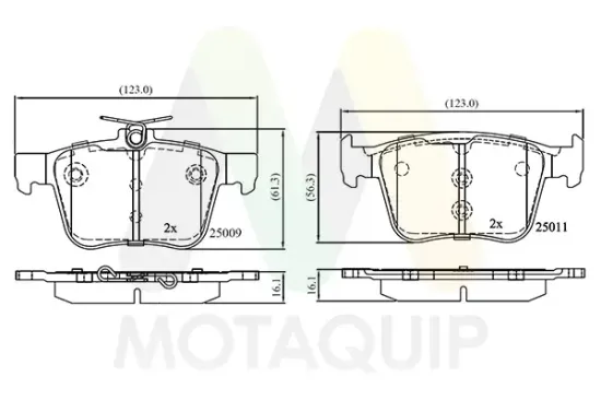 Bremsbelagsatz, Scheibenbremse Hinterachse MOTAQUIP LVXL1781 Bild Bremsbelagsatz, Scheibenbremse Hinterachse MOTAQUIP LVXL1781