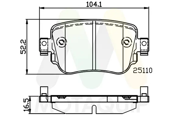 Bremsbelagsatz, Scheibenbremse MOTAQUIP LVXL1787