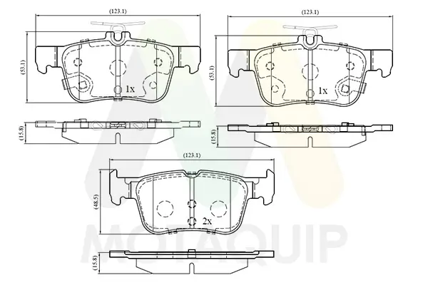 Bremsbelagsatz, Scheibenbremse Hinterachse MOTAQUIP LVXL1789