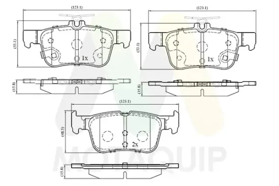 Bremsbelagsatz, Scheibenbremse Hinterachse MOTAQUIP LVXL1789 Bild Bremsbelagsatz, Scheibenbremse Hinterachse MOTAQUIP LVXL1789