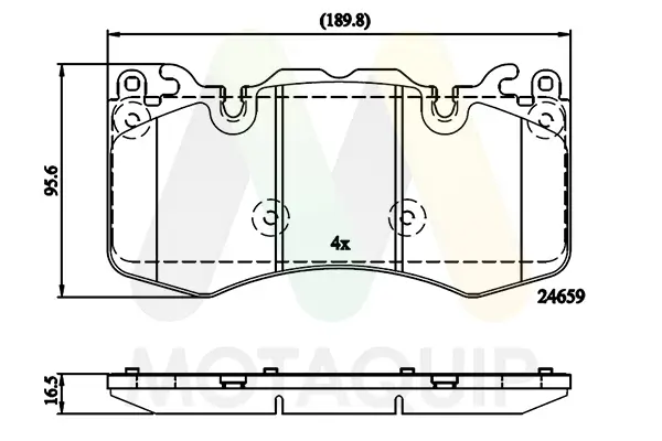 Bremsbelagsatz, Scheibenbremse MOTAQUIP LVXL1792