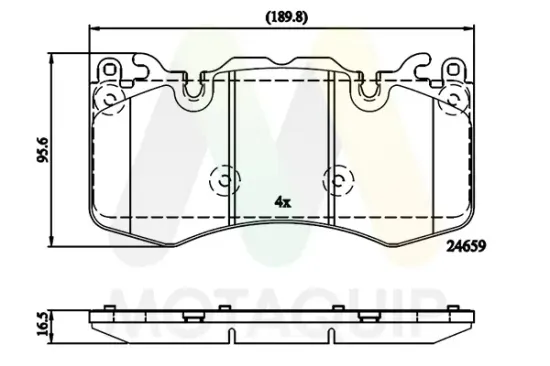 Bremsbelagsatz, Scheibenbremse MOTAQUIP LVXL1792 Bild Bremsbelagsatz, Scheibenbremse MOTAQUIP LVXL1792