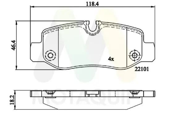 Bremsbelagsatz, Scheibenbremse Hinterachse MOTAQUIP LVXL1863 Bild Bremsbelagsatz, Scheibenbremse Hinterachse MOTAQUIP LVXL1863