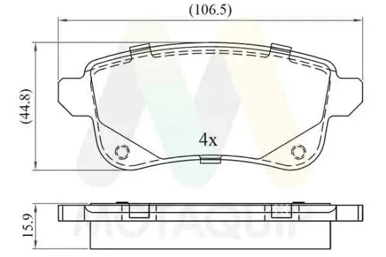 Bremsbelagsatz, Scheibenbremse Hinterachse MOTAQUIP LVXL1882 Bild Bremsbelagsatz, Scheibenbremse Hinterachse MOTAQUIP LVXL1882