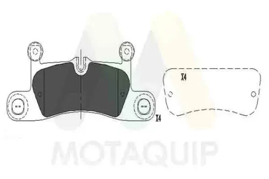 Bremsbelagsatz, Scheibenbremse Hinterachse MOTAQUIP LVXL1883 Bild Bremsbelagsatz, Scheibenbremse Hinterachse MOTAQUIP LVXL1883