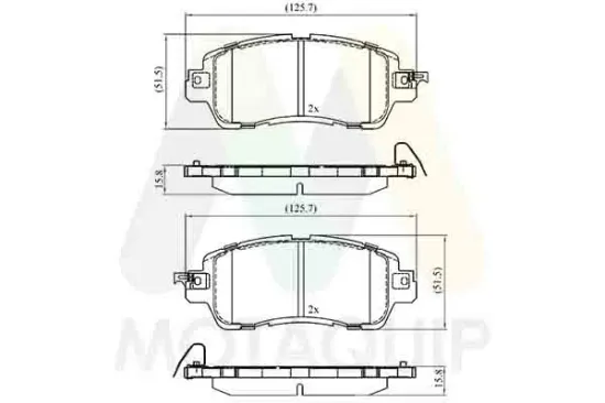 Bremsbelagsatz, Scheibenbremse Vorderachse MOTAQUIP LVXL1907 Bild Bremsbelagsatz, Scheibenbremse Vorderachse MOTAQUIP LVXL1907