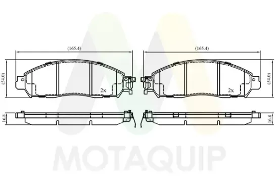 Bremsbelagsatz, Scheibenbremse Vorderachse MOTAQUIP LVXL1909 Bild Bremsbelagsatz, Scheibenbremse Vorderachse MOTAQUIP LVXL1909