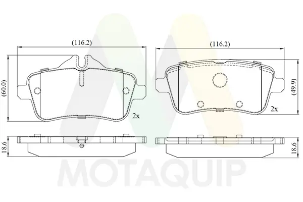 Bremsbelagsatz, Scheibenbremse MOTAQUIP LVXL1933