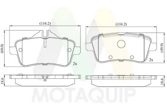 Bremsbelagsatz, Scheibenbremse MOTAQUIP LVXL1933 Bild Bremsbelagsatz, Scheibenbremse MOTAQUIP LVXL1933