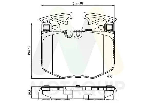 Bremsbelagsatz, Scheibenbremse Vorderachse MOTAQUIP LVXL1947